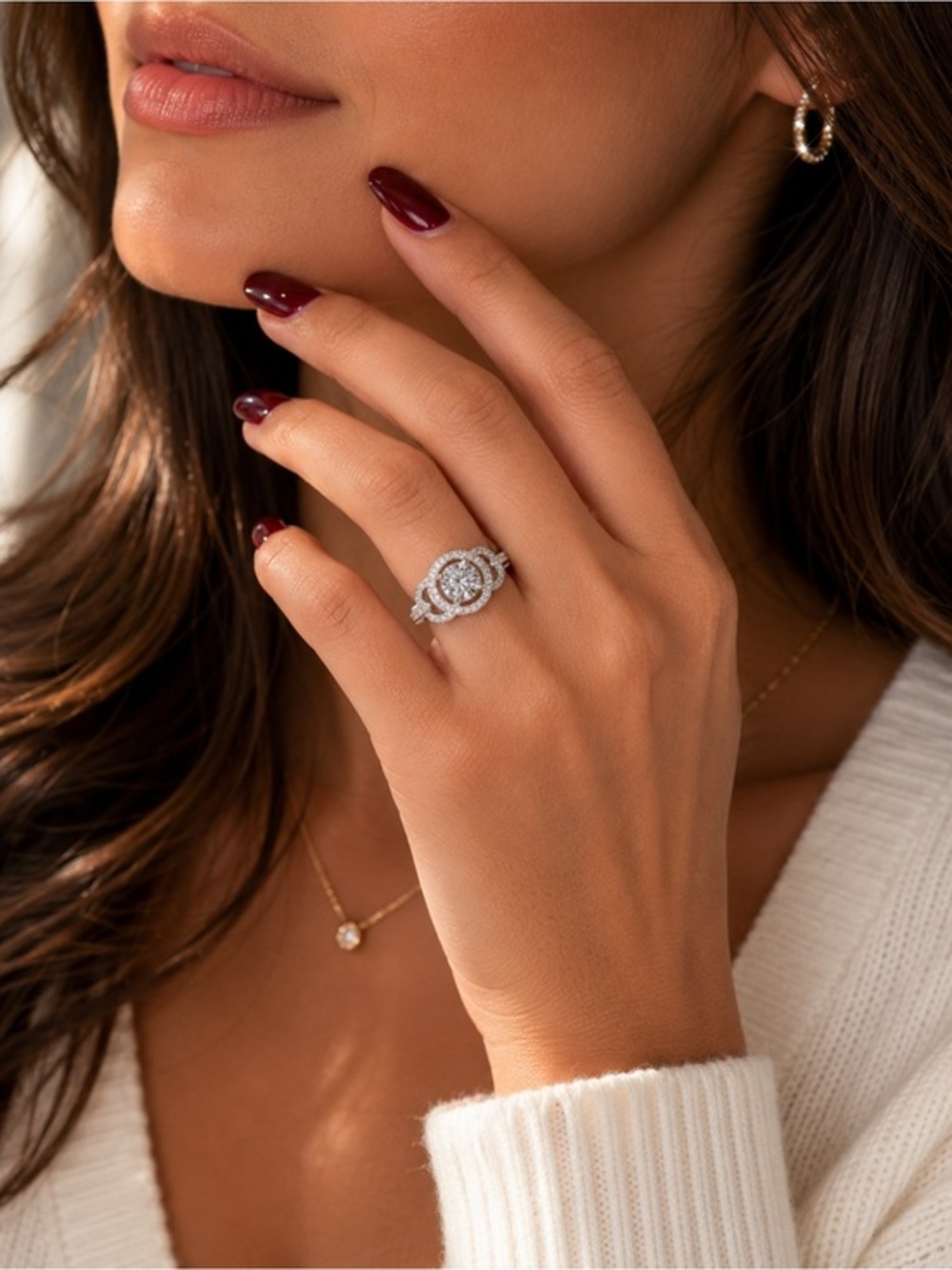 1.25ct Round CZ Sterling Silver Engagement Ring size 6
